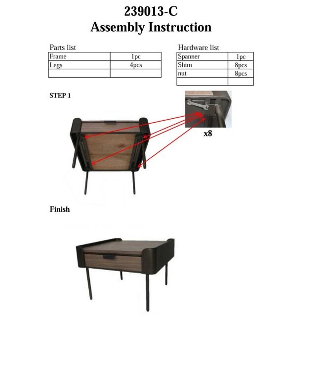 Mauro Ferretti SALONTAFEL TORONTO CM 60X60X41