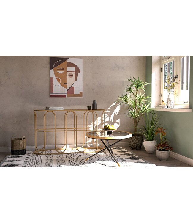 Mauro Ferretti TAVOLO DA CAFFE' SAINT BARTH ROTONDO CM Ø 80X46,5