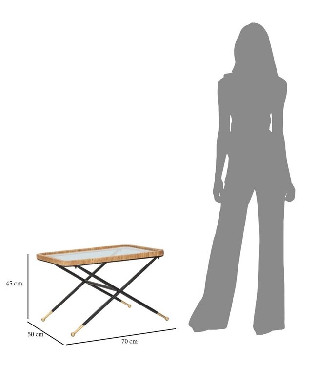 Mauro Ferretti SALONTAFEL SAINT BARTH RETT. CM 70X50X45