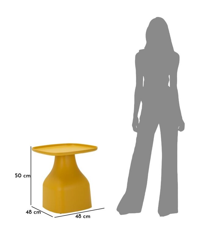 Mauro Ferretti GEA TAFEL GEEL CM 48X48X50