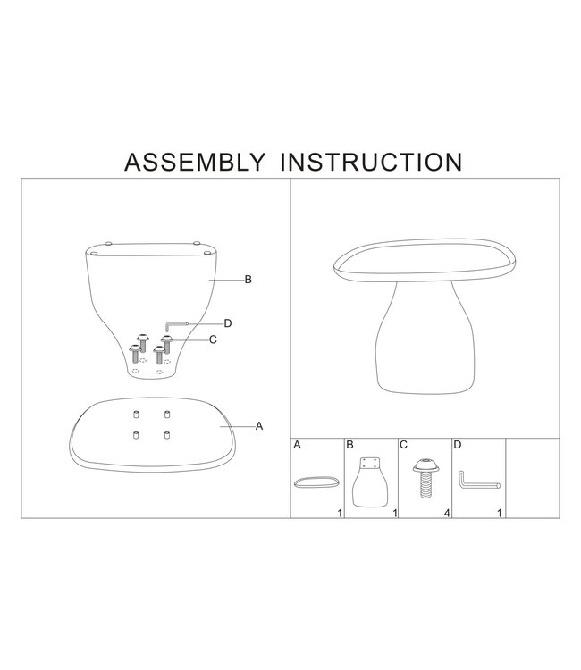 Mauro Ferretti GEA TAFEL GEEL CM 48X48X38