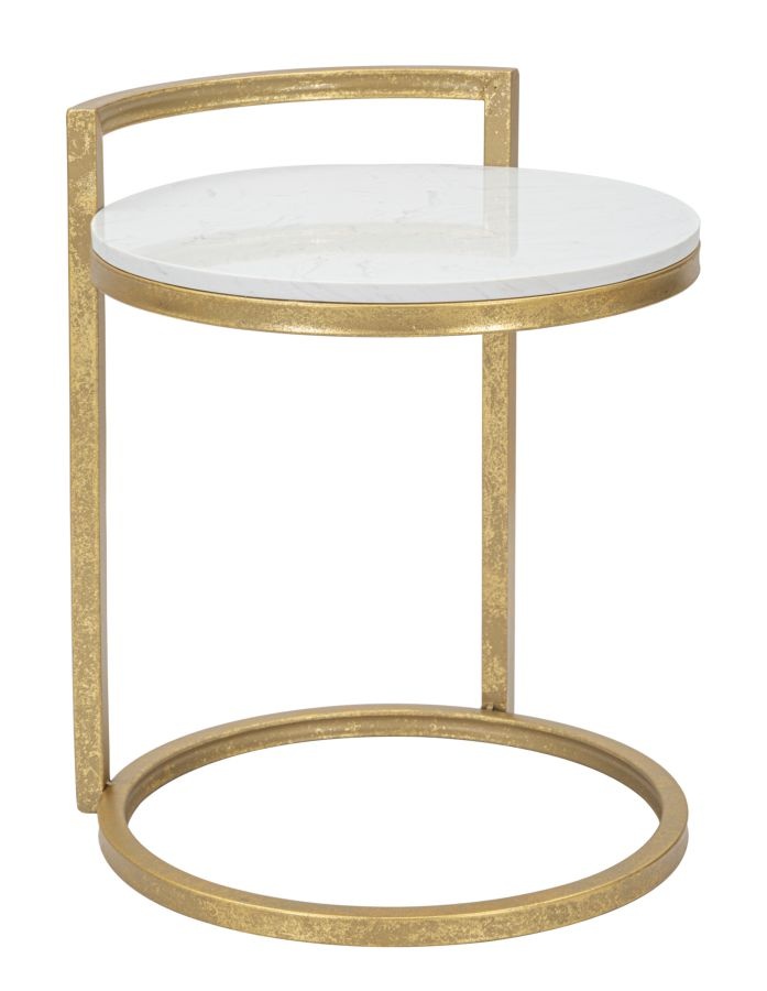 BIJZETTAFEL ROND MARMER CM 40X43X50 afbeelding