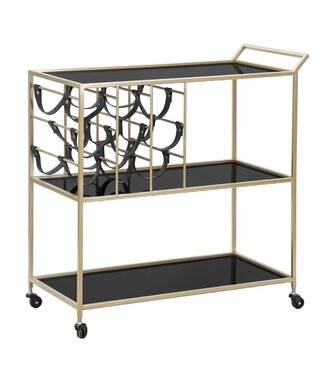 Mauro Ferretti TROLLEY ZWART TOUW CM 79X39,5X82