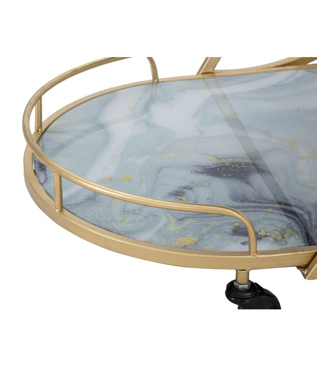 Mauro Ferretti TROLLEY MARMER GLAS MIX CM71X45,5X84,5