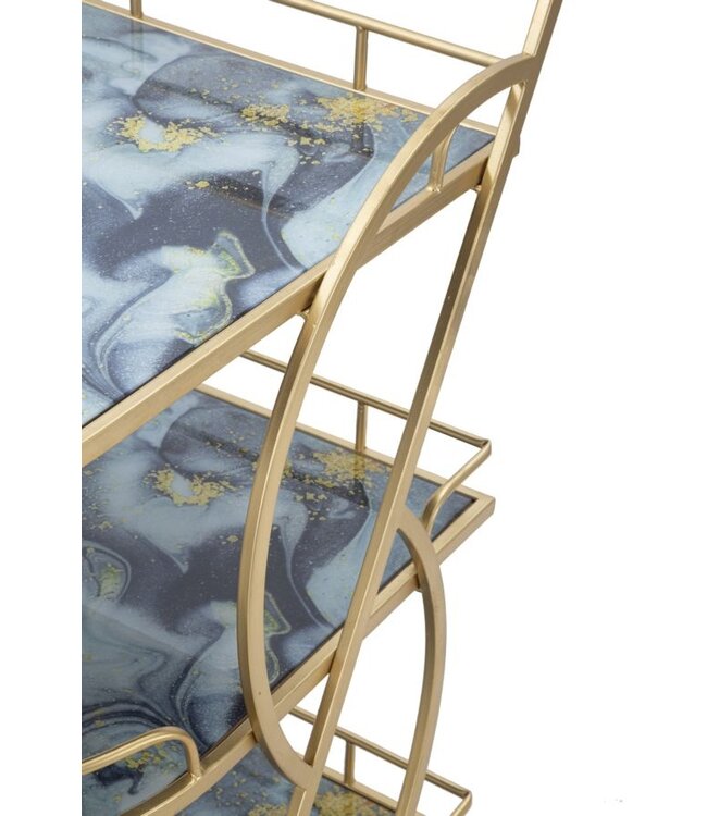 Mauro Ferretti TROLLEY MARMER GLAS MIX CM71X45,5X84,5