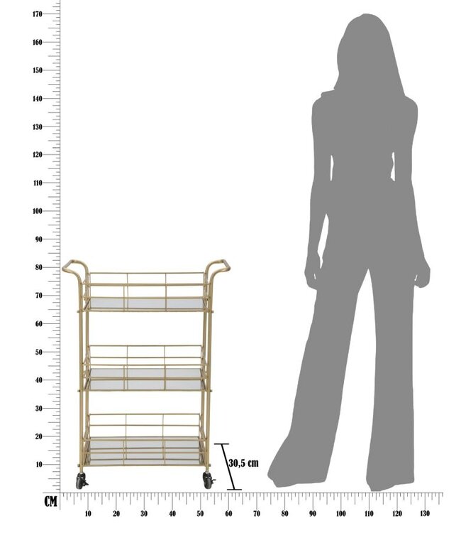 Mauro Ferretti TROLLEY GLAM RET. CM 60X30,5X80