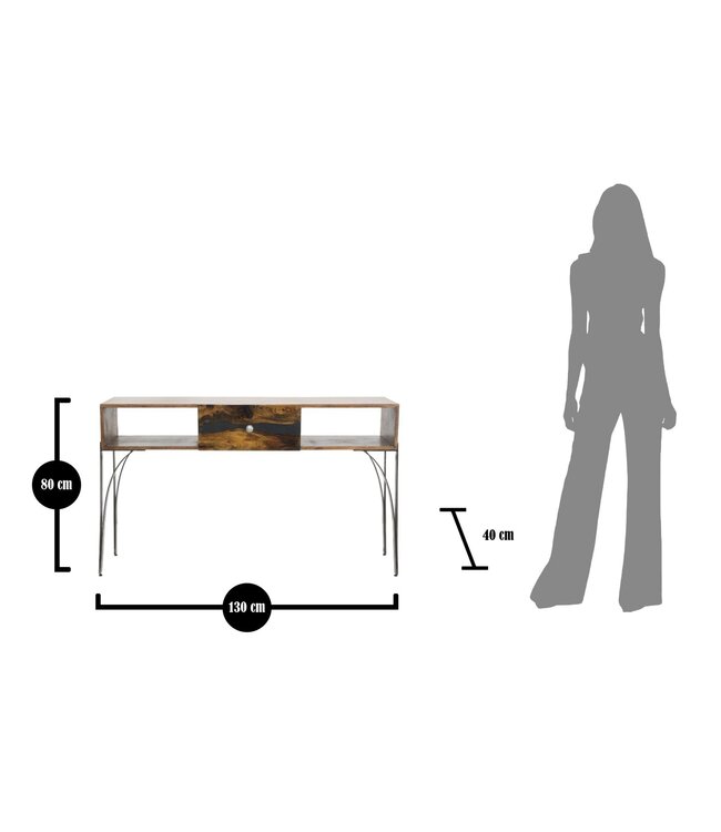 Mauro Ferretti CONSOLE MUSTANG CM 130X40X80 (LEGNO DI ACACIA NILOTICA)