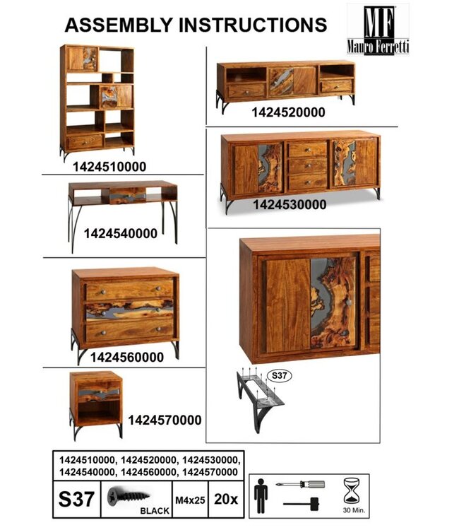 Mauro Ferretti CONSOLE MUSTANG CM 130X40X80 (LEGNO DI ACACIA NILOTICA)