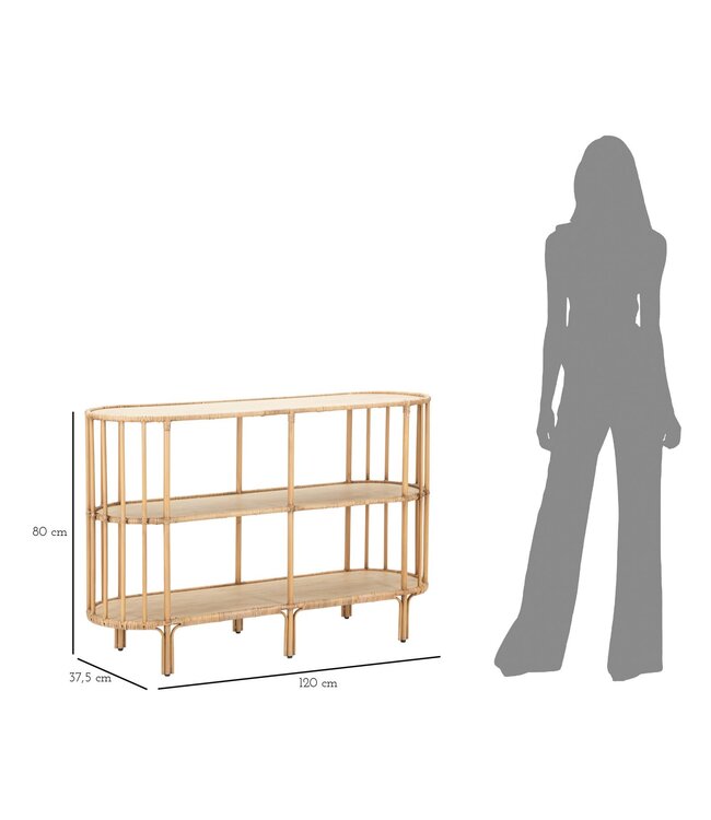 Mauro Ferretti CONSOLE PANAMA 3 PLANKEN CM 120X37,5X80