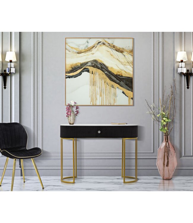 Mauro Ferretti CONSOLE MONTPELLIER ZWART CM 100x43x74