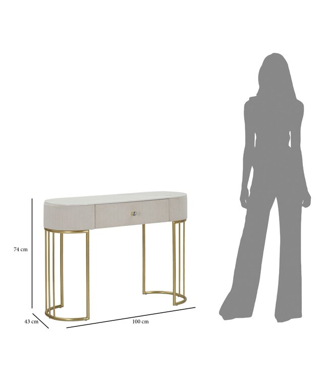 Mauro Ferretti CONSOLE MONTPELLIER CRÈME CM 100X40X75