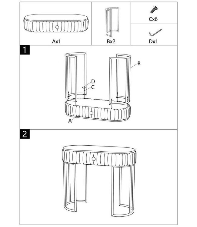 Mauro Ferretti CONSOLE MONTPELLIER CRÈME CM 100X40X75