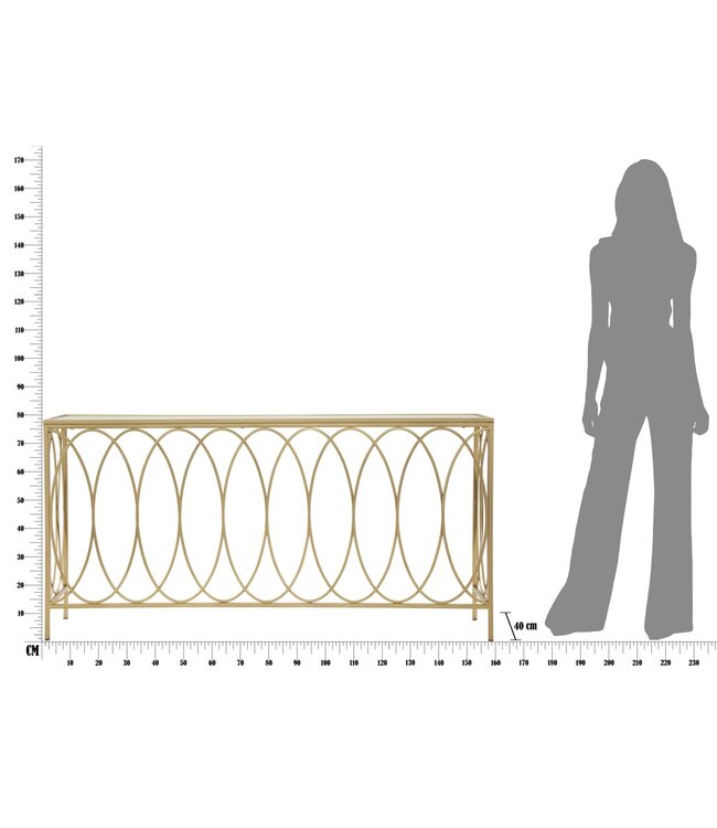 Mauro Ferretti CONSOLE BOOG SIMILMARBLE CM 160X40X79