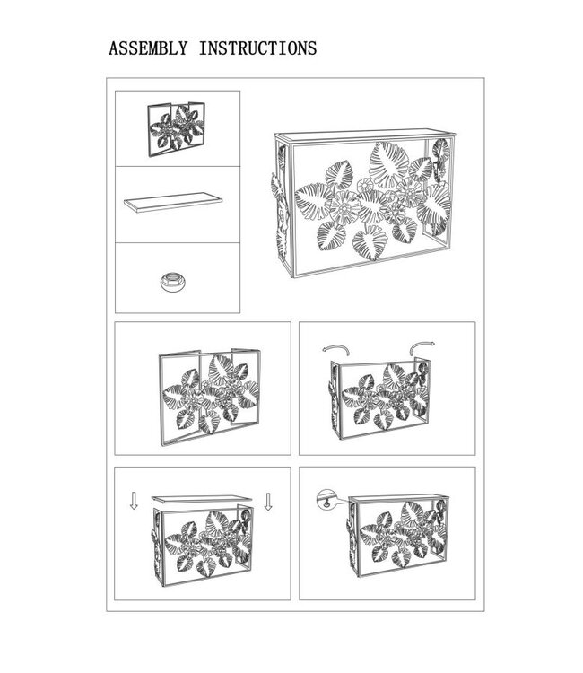 Mauro Ferretti CONSOLE GLAM FLORIS CM 113X40X80