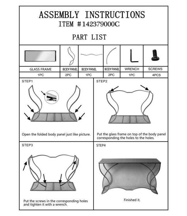 Mauro Ferretti CONSOLE ZONNESCHIJN CM 130X40X75