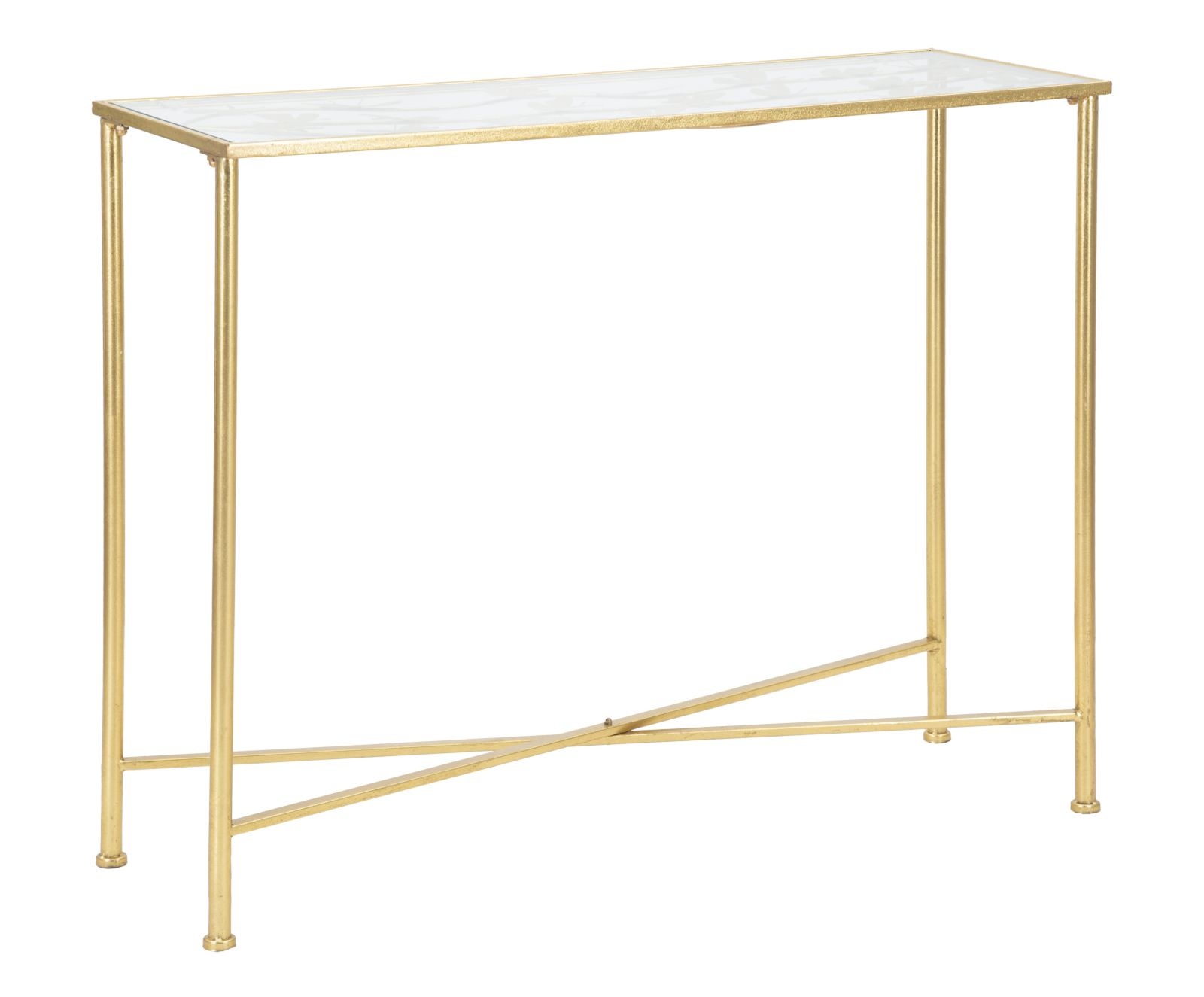 CONSOLE VLINDERS GLAS CM 100X35X80 afbeelding