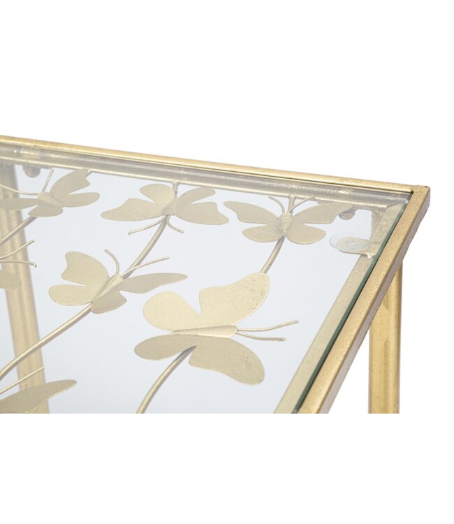 Mauro Ferretti CONSOLE VLINDERS GLAS CM 100X35X80