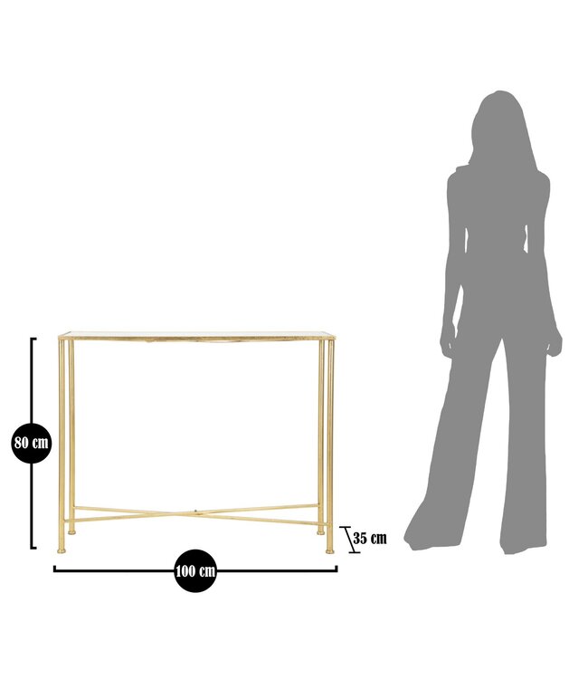 Mauro Ferretti CONSOLE VLINDERS GLAS CM 100X35X80