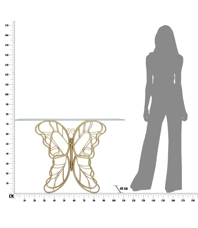Mauro Ferretti CONSOLE VLINDER CM 110X40X76