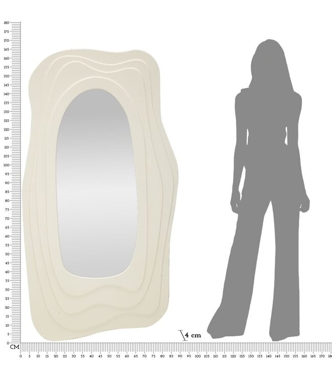 Mauro Ferretti WANDSPIEGEL DAFNE WIT CM 90X4X165