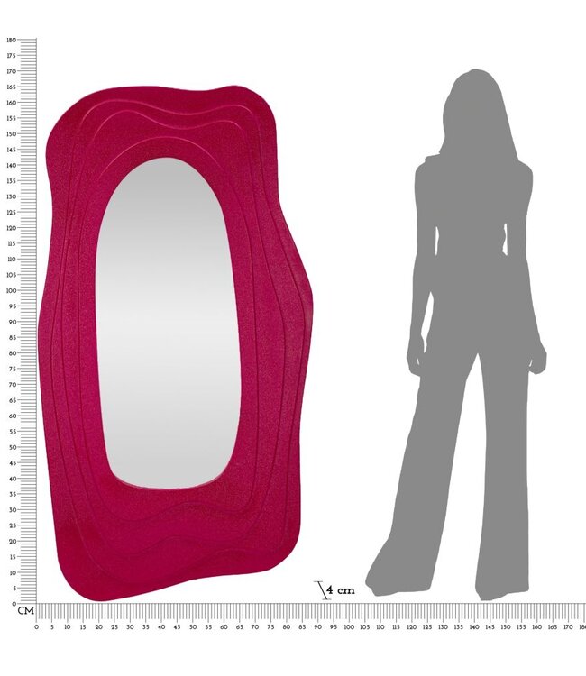 Mauro Ferretti WANDSPIEGEL DAFNE FUXIA CM 90X4X165