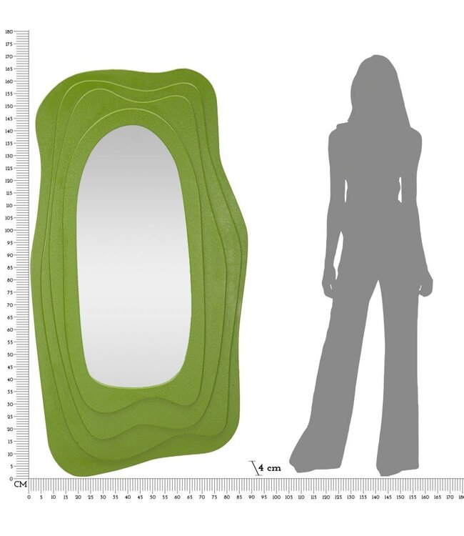 Mauro Ferretti WANDSPIEGEL DAFNE GROEN CM 90X4X165