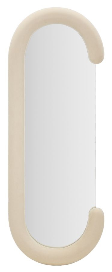 WANDSPIEGEL CHANTAL CRÈME FLUWEEL CM 60X7X160 afbeelding