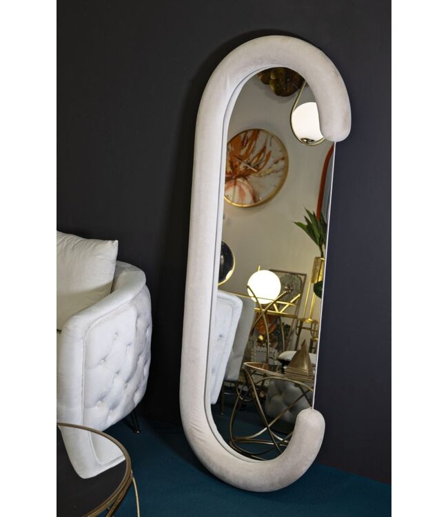 Mauro Ferretti WANDSPIEGEL CHANTAL CRÈME FLUWEEL CM 60X7X160