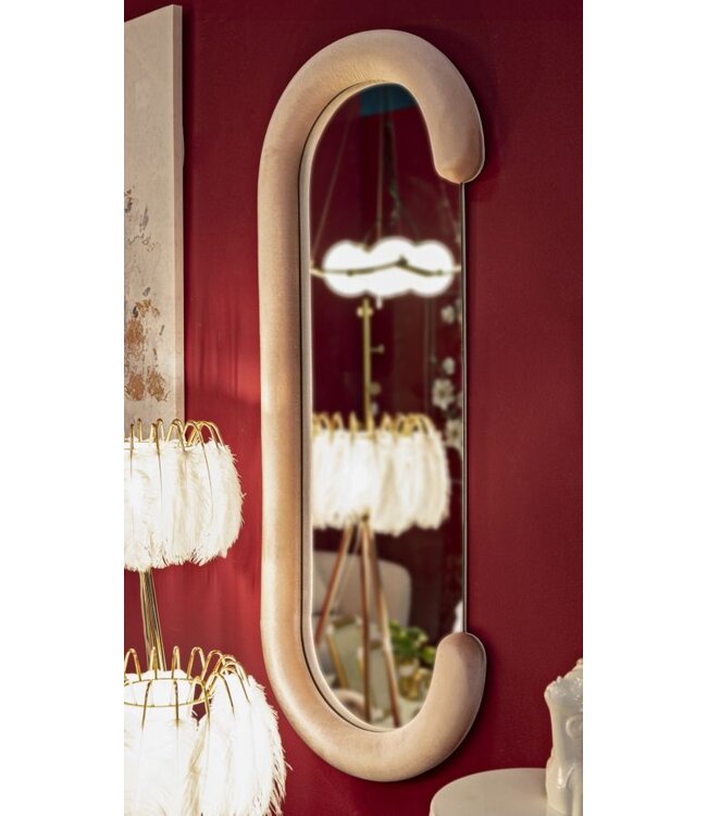 Mauro Ferretti WANDSPIEGEL CHANTAL ROZE FLUWEEL CM 60X7X160