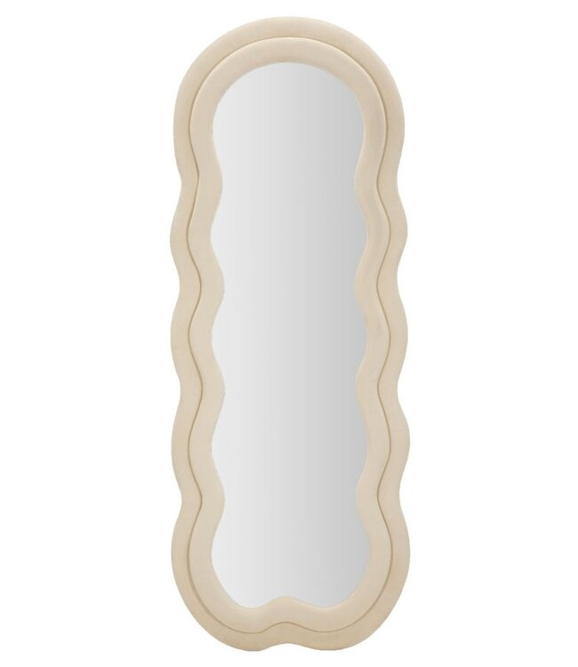 Mauro Ferretti WANDSPIEGEL MIKI CRÈME FLUWEEL CM 60X4X160