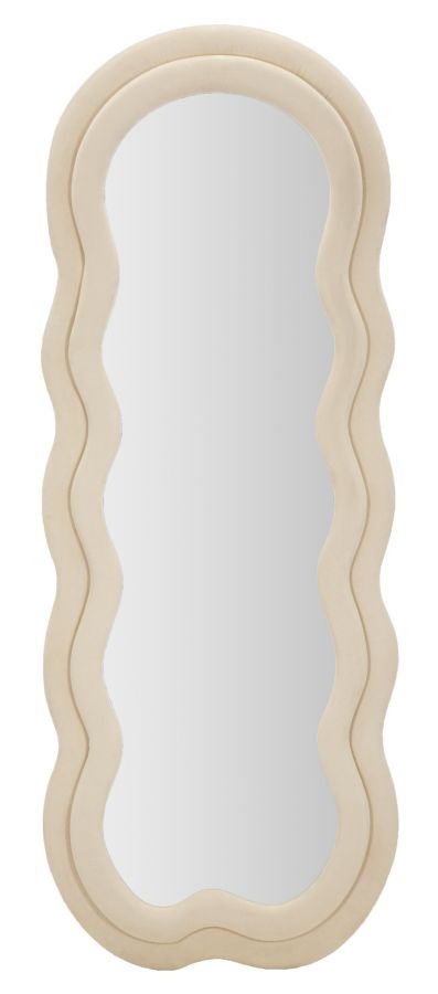 WANDSPIEGEL MIKI CRÈME FLUWEEL CM 60X4X160 afbeelding