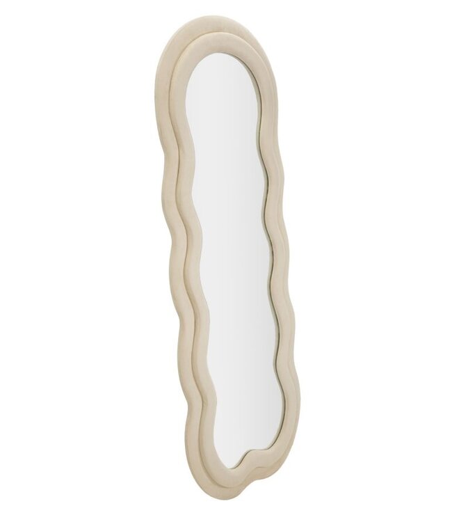 Mauro Ferretti WANDSPIEGEL MIKI CRÈME FLUWEEL CM 60X4X160