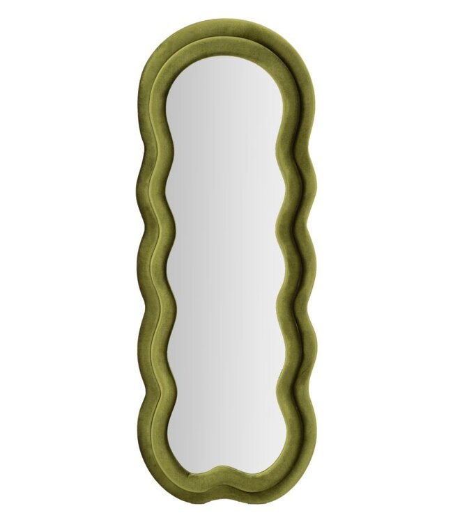 Mauro Ferretti WANDSPIEGEL MIKI GROEN FLUWEEL CM 60X4X160