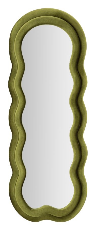 WANDSPIEGEL MIKI GROEN FLUWEEL CM 60X4X160 afbeelding