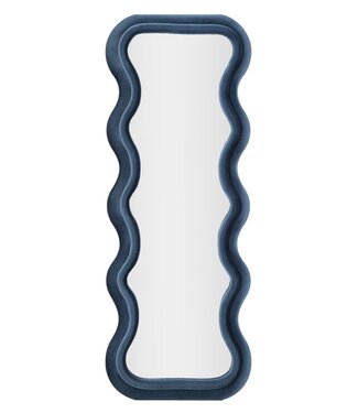 Mauro Ferretti WANDSPIEGEL EMILY BLAUW FLUWEEL CM 60X6X160