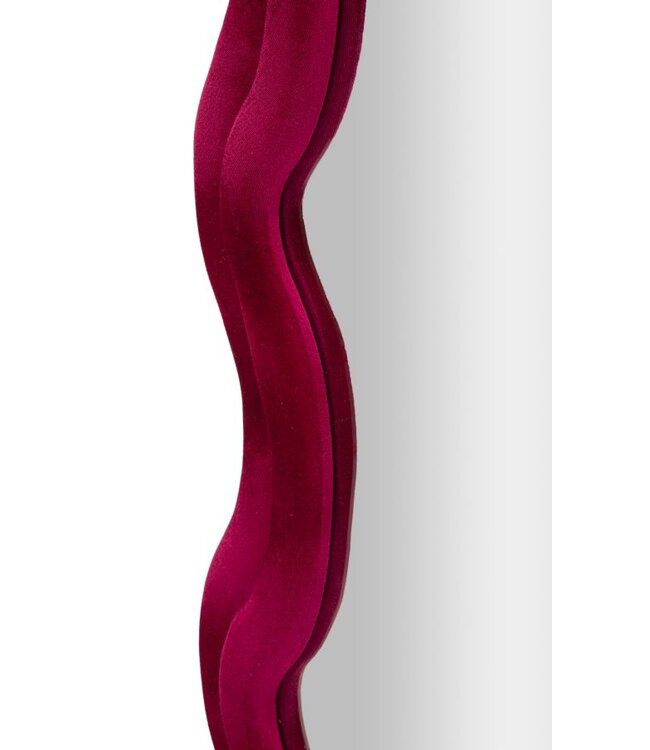 Mauro Ferretti WANDSPIEGEL EMILY VELVET FUCHSIA CM 60X6X160 ( AFMETING BINNENSPIEGEL CM 42X144)