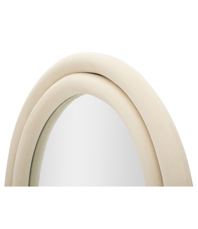 Mauro Ferretti WANDSPIEGEL CLOE CRÈME FLUWEEL CM 60X4X160