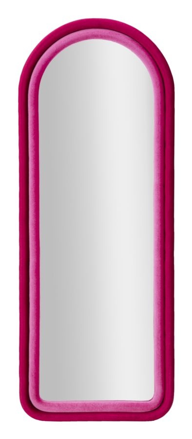 WANDSPIEGEL CLOE FUXIA FLUWEEL CM 60X4X160 afbeelding