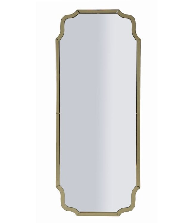 Mauro Ferretti WANDSPIEGEL ISTANBUL GOUD CM 60X2X150 ( BINNENSPIEGEL AFMETING CM 54X143,5)