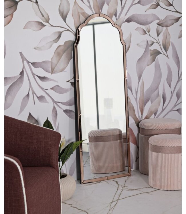 Mauro Ferretti TANGER WANDSPIEGEL ROZE CM 55X2X150 ( BINNENSPIEGEL AFMETING 49X144)