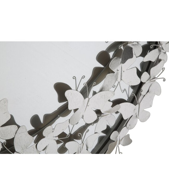 Mauro Ferretti WANDSPIEGEL VLINDER ROND ZILVER Ø 91X3X94