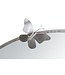 Mauro Ferretti WANDSPIEGEL VLINDER ROND ZILVER Ø 91X3X94