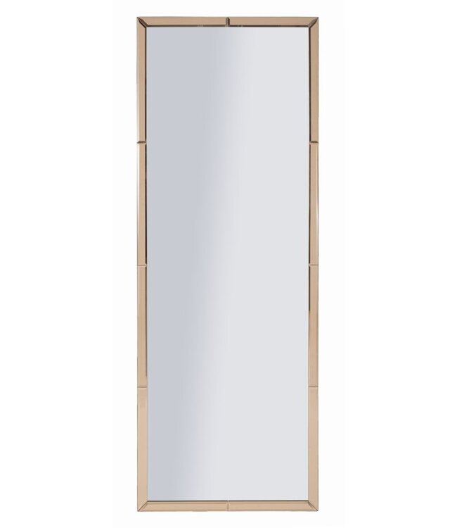 Mauro Ferretti WANDSPIEGEL BERLIN ROZE CM 55X2X150 ( BINNENSPIEGEL AFMETING 49X143,5 CM)