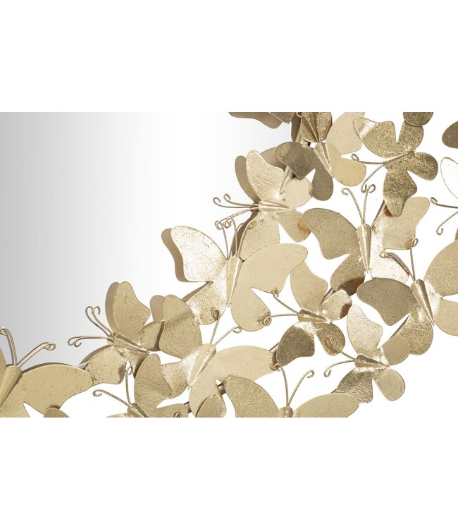 Mauro Ferretti WANDSPIEGEL GLAM BUTTERFLY WIND Ø CM 81,5X3,5 (SPIEGEL CM Ø55)