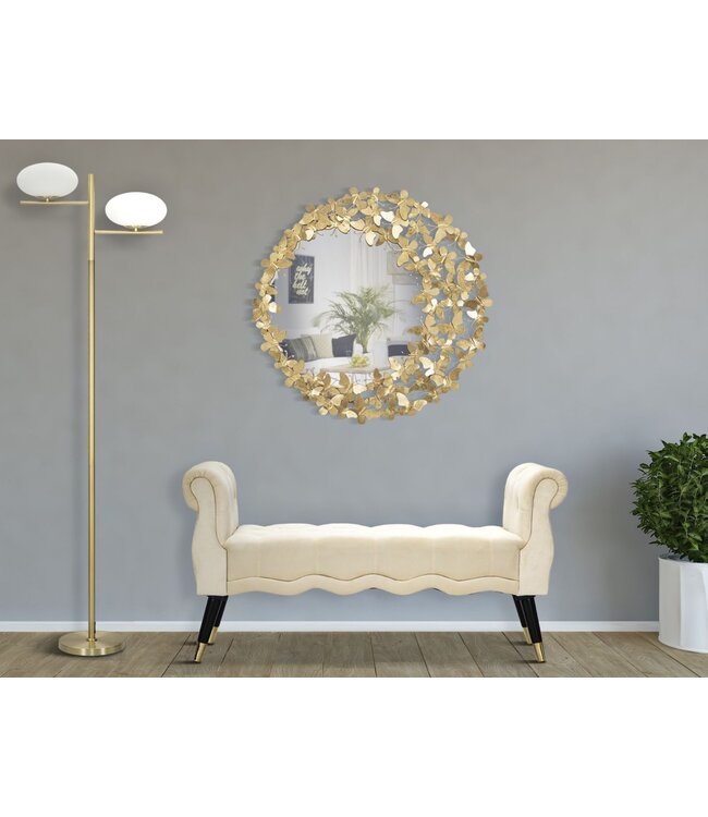 Mauro Ferretti WANDSPIEGEL GLAM BUTTERFLY WIND Ø CM 81,5X3,5 (SPIEGEL CM Ø55)