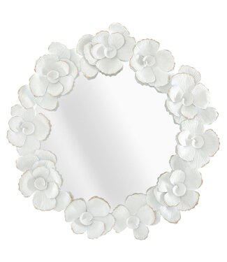Mauro Ferretti WANDSPIEGEL WIT BLOEM CM 82X2,6X85,5