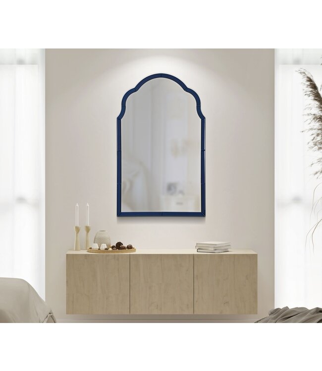 Mauro Ferretti TANGER BLAUWE WANDSPIEGEL CM 62x1x100 ( BINNENSPIEGEL AFMETING CM 55x94)