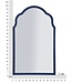 Mauro Ferretti TANGER BLAUWE WANDSPIEGEL CM 62x1x100 ( BINNENSPIEGEL AFMETING CM 55x94)