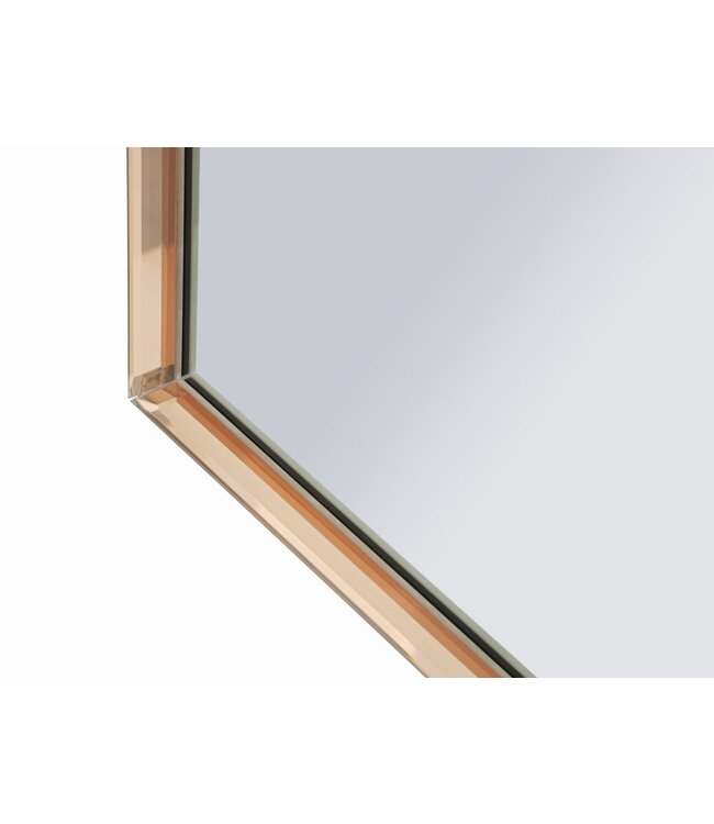 Mauro Ferretti TANGER WANDSPIEGEL ROZE CM 62X1X100 ( BINNENSPIEGEL AFMETING CM 55X94)