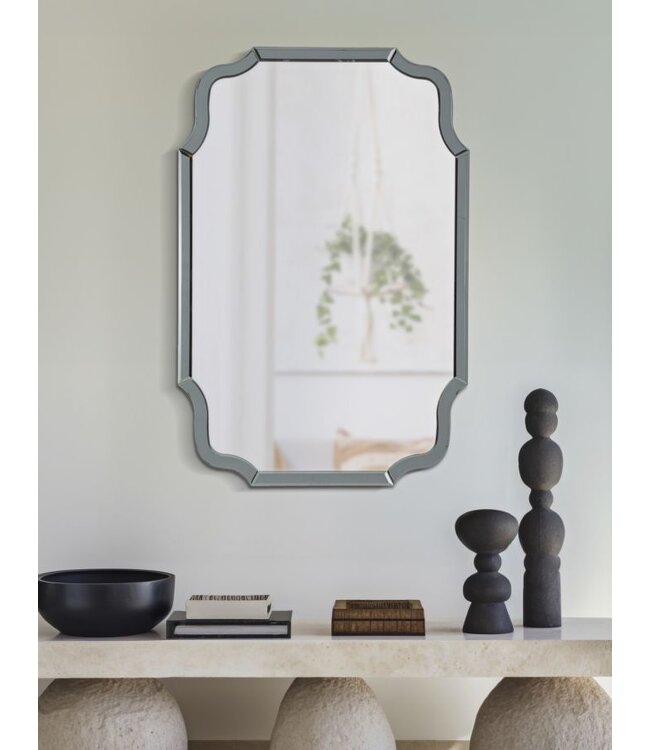 Mauro Ferretti WANDSPIEGEL ISTANBUL GRIJS CM 60X1X90 ( BINNENSPIEGEL AFMETING CM 54X84,5)